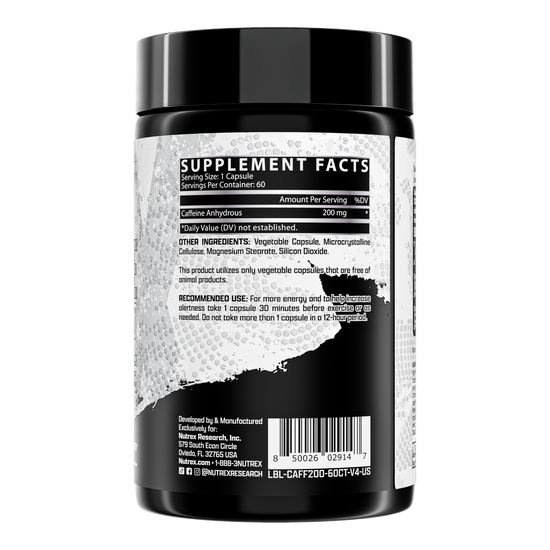 Nutrex - Cafeína 200 - 60 Cápsulas